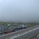 Apocalyptic-looking, race-ending fog rolling into Pocono. Screencap via NASCAR.